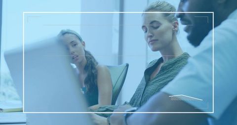 Corporate Team Collaboration in Modern Boardroom