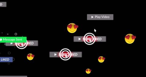 Social Media Engagement with Emojis and Interaction Icons