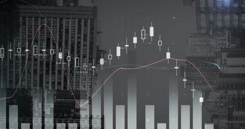 Futuristic Data Visualization with Cityscape Hybrid - Download Free Stock Images Pikwizard.com