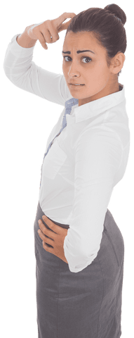 confused businesswoman scratching head transparent background - Download Free Stock Videos Pikwizard.com