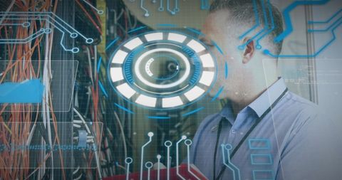 IT Technician Analyzing Data in a Modern Server Room - Download Free Stock Images Pikwizard.com