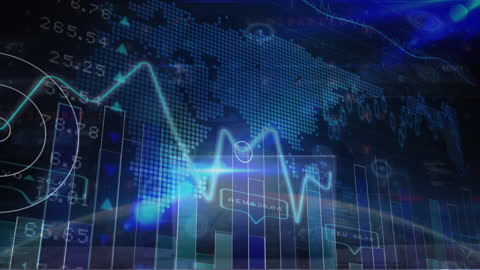 Dynamic Stock Market Data with World Map Overlay
