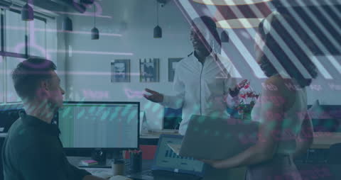 Diverse Team Discussing Financial Strategies in Office