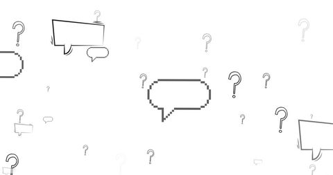 Creative Speech Bubbles and Question Marks Pattern on White Background - Download Free Stock Images Pikwizard.com