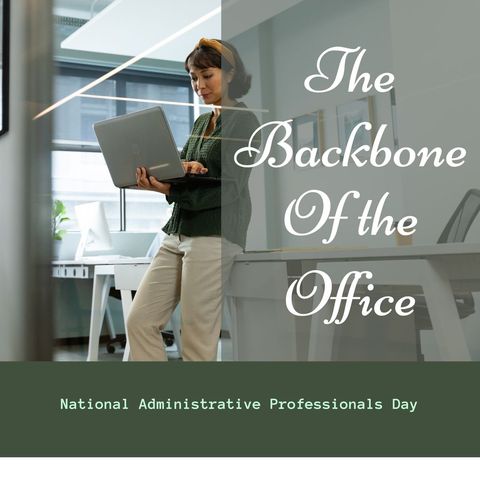 businesswoman celebrating national administrative professionals day in modern office - Download Free Stock Templates Pikwizard.com