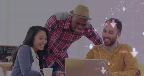 Creative Team Collaborating in Tech Office Environment