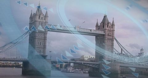 financial data processing over london skyline - Download Free Stock Images Pikwizard.com