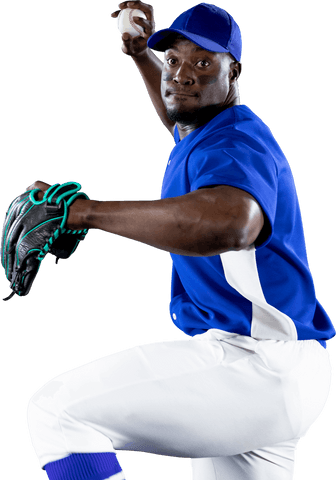 african american male baseball pitcher in motion, transparent background - Download Free Stock Videos Pikwizard.com