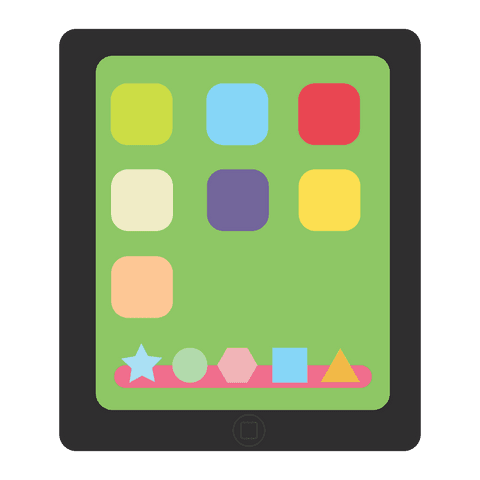 transparent tablet display with colorful geometric shapes - Download Free Stock Videos Pikwizard.com