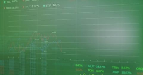 Green Holographic Stock Market Data Visualization - Download Free Stock Images Pikwizard.com