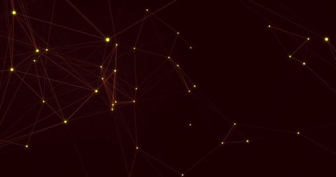 Digital Network of Yellow Connections on Dark Background - Download Free Stock Images Pikwizard.com