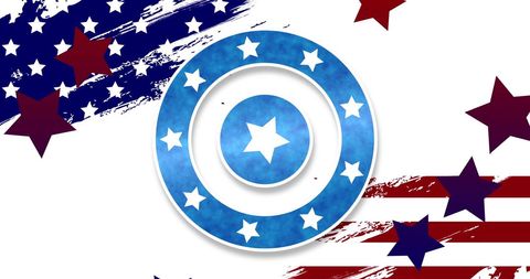 USA Flag Inspired Design with Stars and Stripes