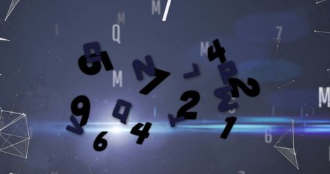 Floating Numbers and Letters with Digital Data Concept - Download Free Stock Images Pikwizard.com