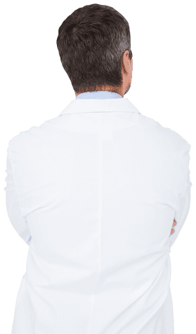 Back View of Caucasian Male Doctor in White Coat Transparent Background - Download Free Stock Videos Pikwizard.com