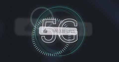 Digital interface thumbs up and rapidly changing metrics