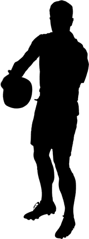 Full Length Silhouette of Rugby Player Holding Ball Transparent - Download Free Stock Videos Pikwizard.com