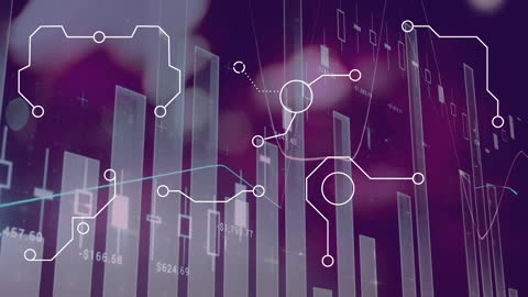Dynamic Financial Data Animation with Cyber Technology Overlay