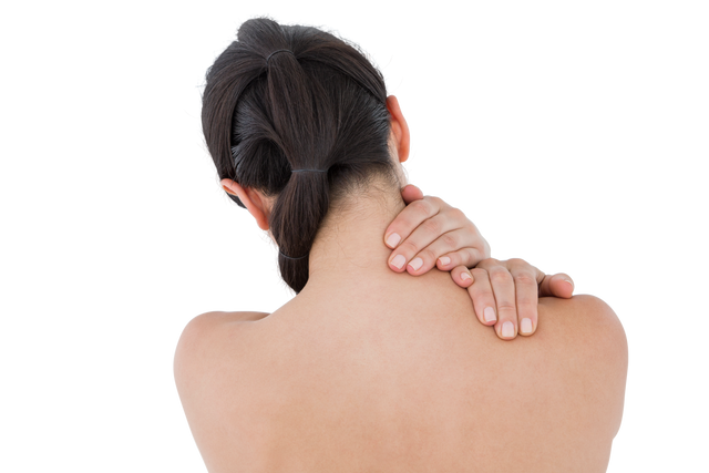 Transparent Background Highlighting Woman Touching Neck in Pain - Download Free Stock Videos Pikwizard.com