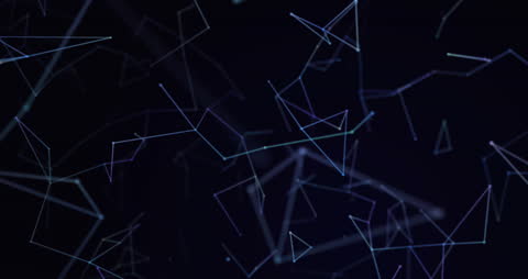 Abstract Network Connection on Black Background