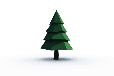 minimalist digital fir tree on transparent background - Download Free Stock Videos Pikwizard.com