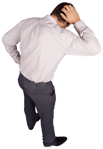 Back of Caucasian Businessman in Formal Attire on Transparent Background - Download Free Stock Videos Pikwizard.com