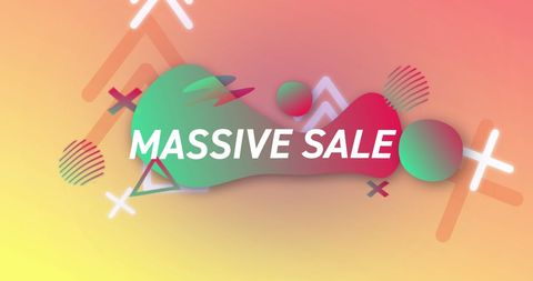 Colorful Retro Inspired Massive Sale Advertisement - Download Free Stock Images Pikwizard.com