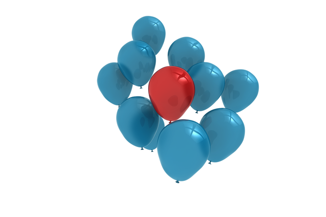 Floating Blue and Red Balloons on Transparent Background - Download Free Stock Videos Pikwizard.com