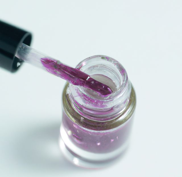 Close up of pink lip gloss in jar on white background - Download Free Stock Photos Pikwizard.com