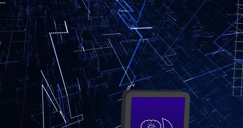 AI Data Processing Hologram Display on Tablet Screen - Download Free Stock Images Pikwizard.com