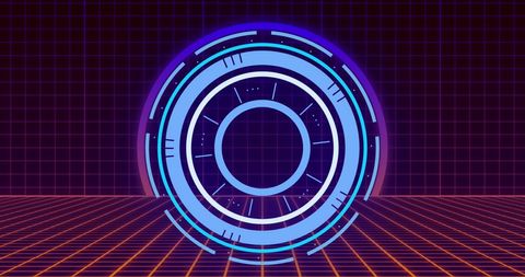Futuristic Digital Interface with Tech Grid Background - Download Free Stock Images Pikwizard.com