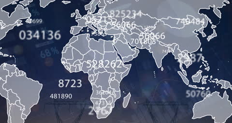 Global Pandemics Concept with Data over World Map