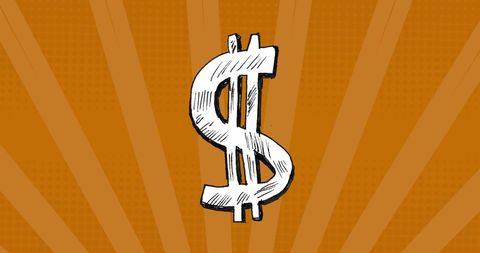 Retro Dollar Symbol Illustration with Bold Sunburst Background - Download Free Stock Images Pikwizard.com