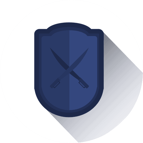 transparent blue shield badge with swords design - Download Free Stock Videos Pikwizard.com