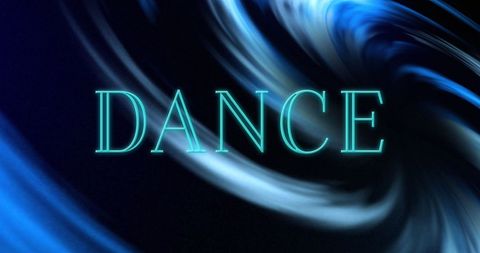 Neon Dance Text with Blue Glowing Light Trails - Download Free Stock Images Pikwizard.com