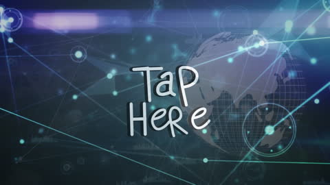 Digital Tap Here Over Global Network Background