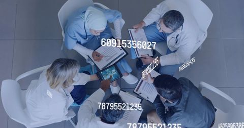 Healthcare Team Collaborating on Digital Technology and Data