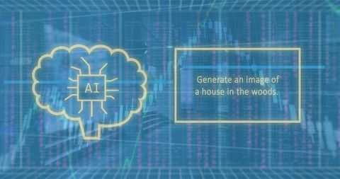 AI Technology Creating Imaginary Scenes over Data - Download Free Stock Images Pikwizard.com