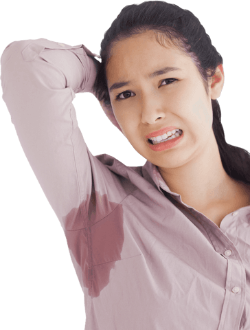 transparent sweat stain woman shocked about armpit wet spot - Download Free Stock Videos Pikwizard.com
