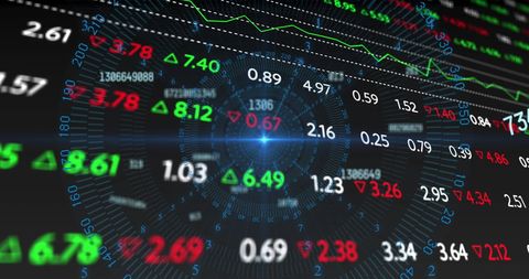 Abstract Finance Data Analytics on Digital Screen - Download Free Stock Images Pikwizard.com