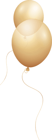 Metallic Gold Balloons with Ribbons on Transparent Background - Download Free Stock Videos Pikwizard.com