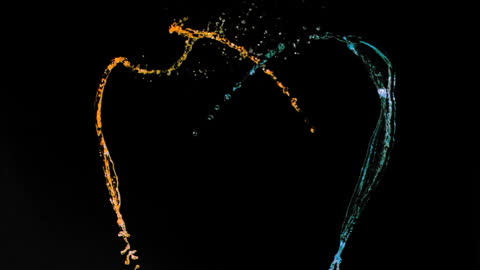 Vibrant Water Splash in Super Slow Motion