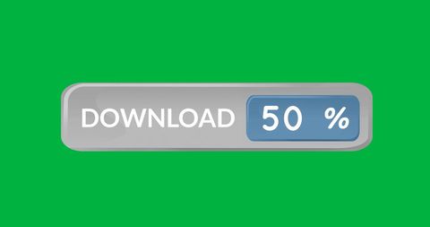 Digital Download Progress Bar on Green Background - Download Free Stock Images Pikwizard.com