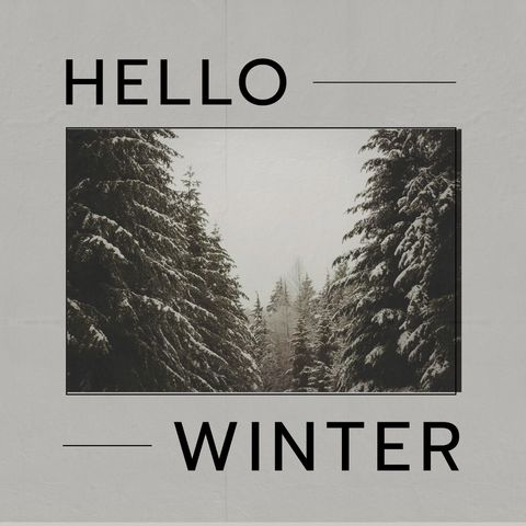 winter forest landscape with welcome message - Download Free Stock Templates Pikwizard.com