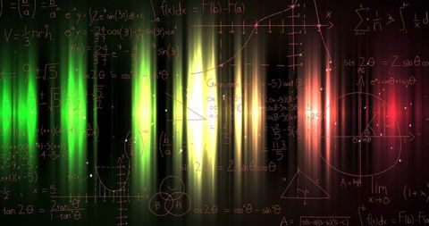 Abstract Mathematical Formulae on Gradient Background