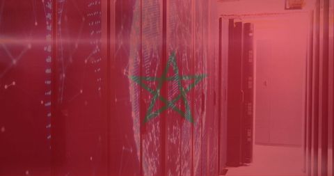 Digital Data Processing Overlay with Moroccan Symbolism - Download Free Stock Images Pikwizard.com