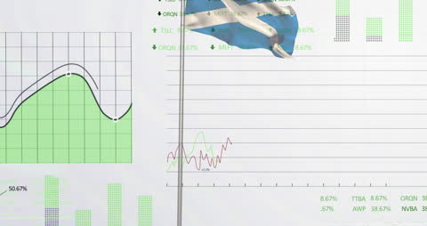 Digital Data Analytics Overlaying Scotland Flag