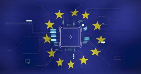 European Union Technology and Connectivity Concept - Download Free Stock Images Pikwizard.com