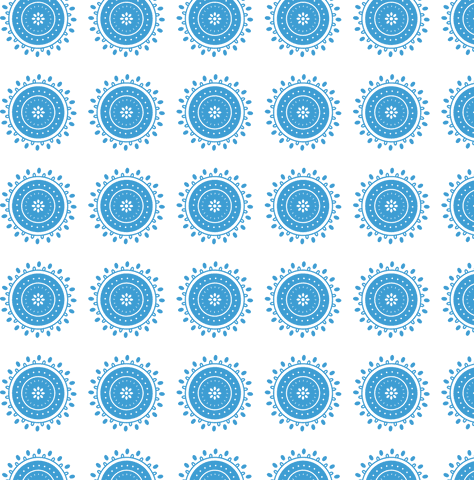 Blue cogwheel pattern on transparent background for graphic design