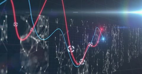 Futuristic Data Visualization Featuring Glowing Graph - Download Free Stock Images Pikwizard.com