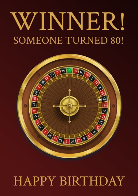 Roulette-Themed 80th Birthday Celebration - Download Free Stock Templates Pikwizard.com